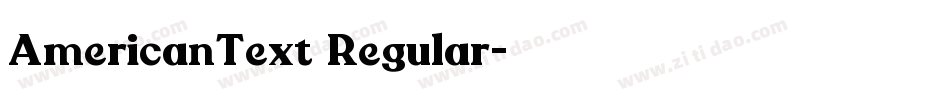 AmericanText Regular字体转换